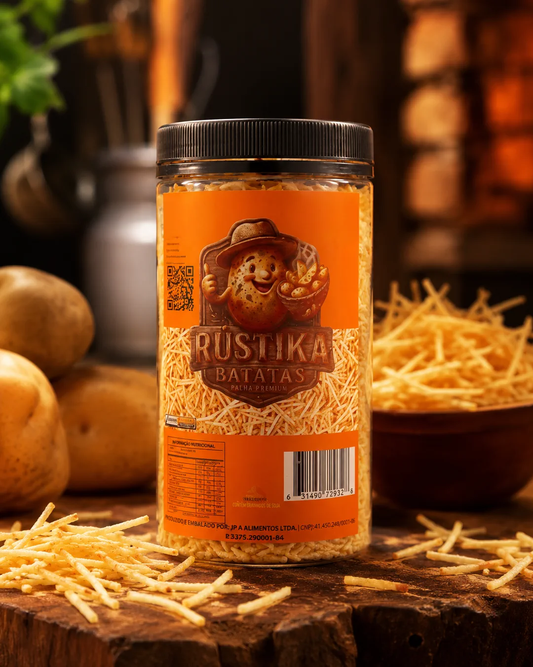 Pote de batata palha premium Rústika